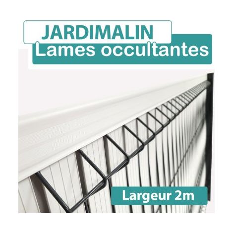 Lames Occultation Aluminium Gris Clair - 2M - JARDIMALIN - 1,23 mètre (1/4)