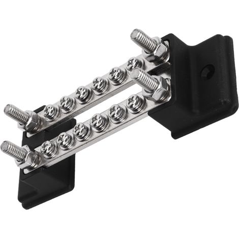 Bornier de distribution électrique CC 12 à 48 V, haute conductivité, résistant à la chaleur, pour voitures, camping-cars, bateaux, caravanes et yachts (sans socle). (1/5)