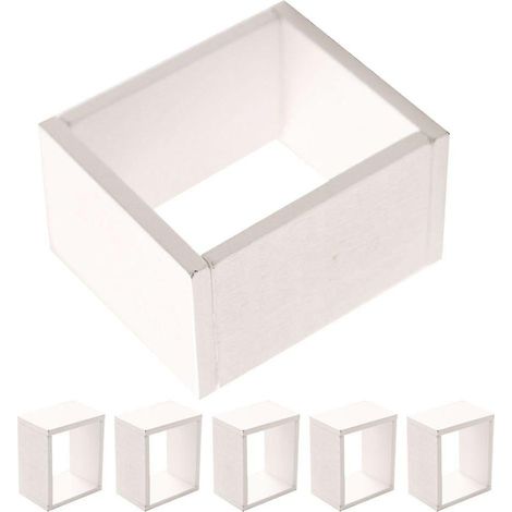 Modèle de meuble miniature pour maison de poupée (6 pièces) : étagère creuse de rangement.