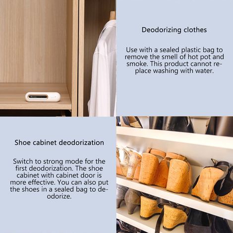 Mini desodorante de ozono, ABS, USB, blanco, modelo compacto para refrigerador, automóvil, armario, zapatos: ambientador y purificador de aire. (1/3)