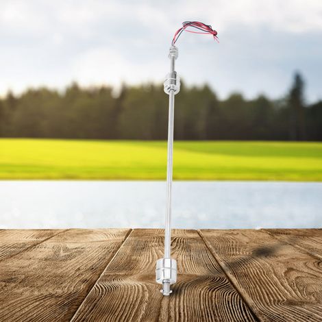 Capteur de niveau liquide à double boule inox 304 grand format pour cuve DC 0-110V flotteur 400mm (1/5)