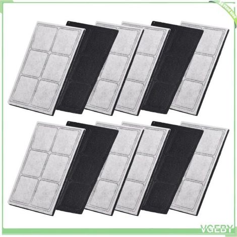 Filtre pour fontaine à eau pour chat - FAFEICY - Pack 12 filtres - Coton au charbon actif - Compatible Platinum (1/5)