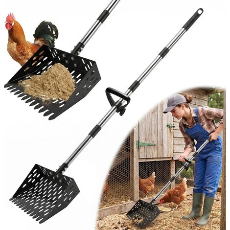 Pelle à Crottes de Poulet, Extensible Églable (100-172cm) (1/5)