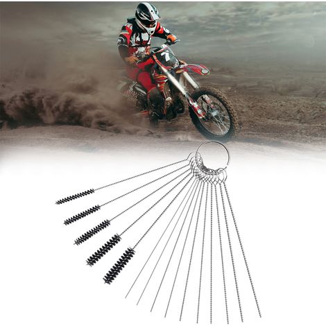 Kit de nettoyage de 15 pièces pour carburateurs (aiguilles et brosses incluses) pour motos, quads, cyclomoteurs, postes à souder, tronçonneuses et autres véhicules. (1/2)
