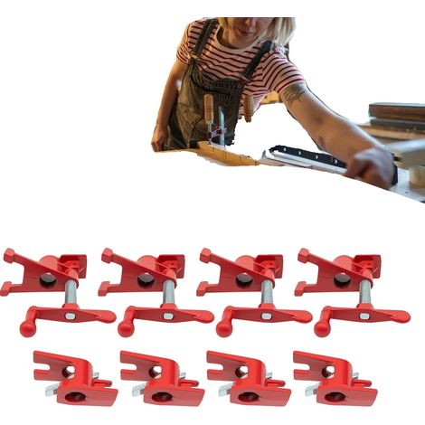 Abrazaderas de madera, material de hierro fundido, longitud ajustable hasta 91 cm (36 pulgadas), adecuadas para proyectos de carpintería, mecanismo de liberación rápida, mango ergonómico. (1/5)