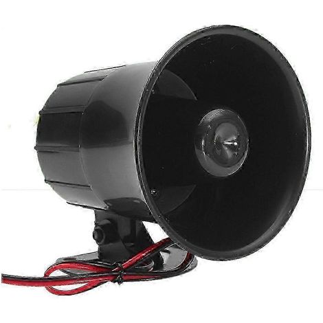 Sirena eléctrica de aire de 12 V y 20 W para coche, camión, autocaravana, furgoneta, altavoz, alarma de sonido potente (25-26 s) (1/5)