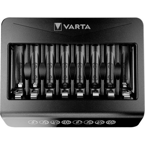 Varta – Chargeur de piles NiMH pour LR03 (AAA) et LR6 (AA) – Charge rapide 200/450 mA – Écran LCD – Protection contre courts-circuits