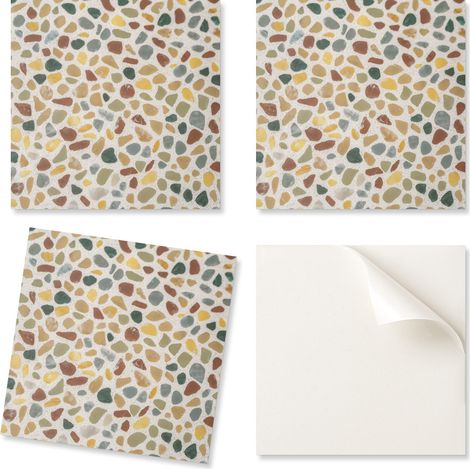 Paquete de azulejos de vinilo para pared con dise帽o de mosaico de piedra, 20x20x20 cm.