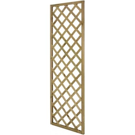 Verdelook – Grillage en bois imprégné 60x180 cm – Résistant aux intempéries – Pour délimitations de jardin – Treillis décoratif et fonctionnel