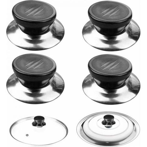 4pcs Lid Knob, Pan Lid Handle, Pot Lid Knob Covers, Pot Lid Handle Fits Kettles Frying Pans Cookware Lids (1/5)