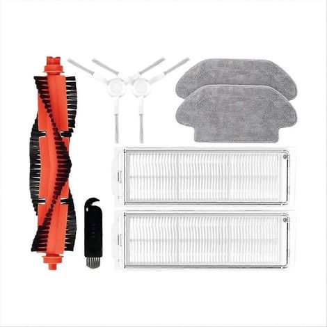 Accessoires pour aspirateur robot Xiaomi : brosse principale latérale, filtre HEPA et serpillière. (1/5)