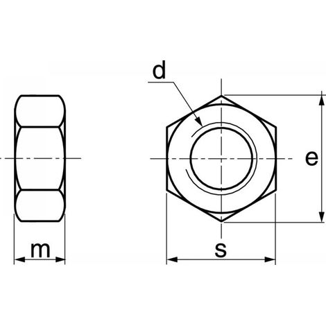 Ecrou hexagonal inox - Qualite Inox: A4 - Diamètre: 22