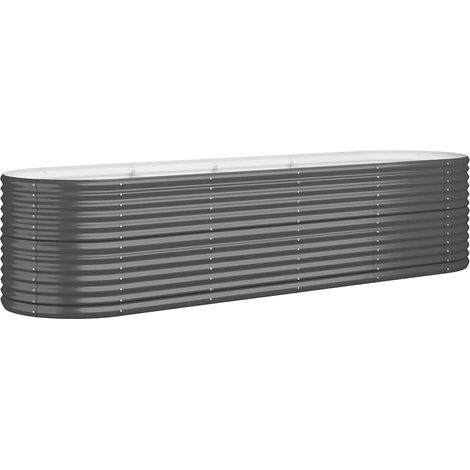 Maison Exclusive - Hochbeet Verzinkter Stahl 296x80x68 cm Anthraz