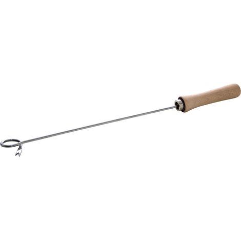 Allgrill Kreisgabel Universalwender aus Edelstahl mit Holzgriff 55 cm