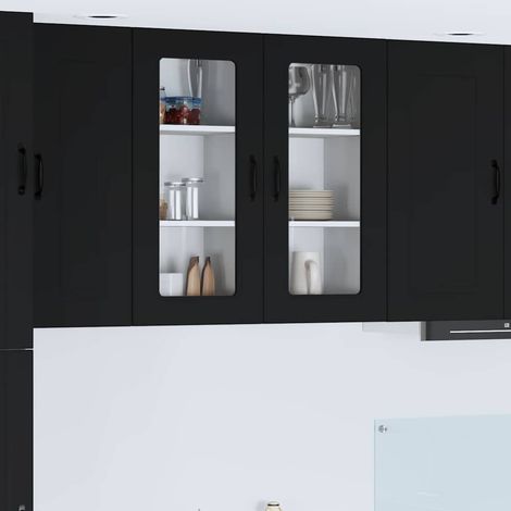 Küchenschrank Kalmar Schwarz 40 x 31 x 80 cm Holzwerkstoff vidaXL