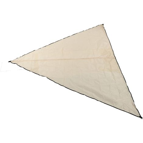 Voile d'ombrage triangulaire, auvent extérieur, protection solaire, anti-UV, toile imperméable, blanc laiteux (1/5)