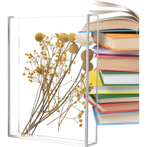 Boîte Acrylique Pour Souvenirs Porte-Multifonction De Table Vitrine Transparente Pour Fleurs Séchées Polyvalent : billets, cartes, souvenirs, photos, cartes (1/5)