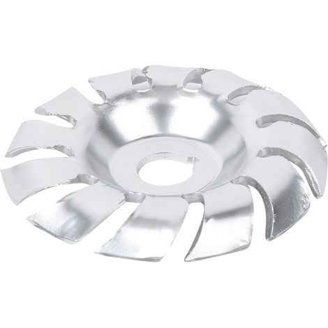 Disque de polissage 90 mm à 12 dents, meule argentée en acier au manganèse, outil de sculpture sur bois pour meuleuse d'angle (1/5)