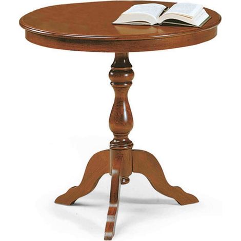DUKE - tavolino in legno massello tondo cm Ø 60
