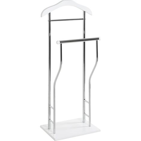 HAKU Möbel Cameriere da uomo cromo, bianco, MDF, metallo - Dim. L 45 cm x A 110 cm x P 30 cm, Stile Moderno (1/3)