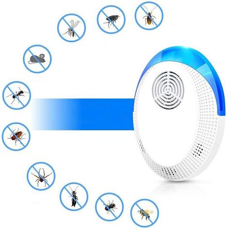 6er-Packung Nagetier- und Insektenabwehrgeräte, Ultraschall-Abwehrgerät, ungiftig, geruchlos, sehr effektiv, leistungsstark, weiß (1/5)