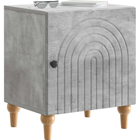 Maison Exclusive - Armadio da Notte Grigio Cemento 43 x 34,5 x 50 cm