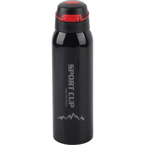1 Bouteille isotherme,Acier inoxydable,Paille intégrée,Fermeture hermétique,500 ml,Voyage et bureau (1/5)
