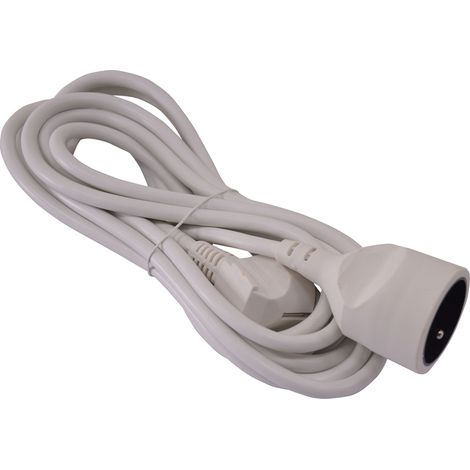 Allonge électrique 5m-3g1.5mm2 Blanc - I-Watts