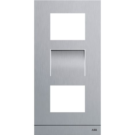Platine 1/3 audio/vidéo acier inoxydable 2TMA130160X0004 ABB 41383CF-S