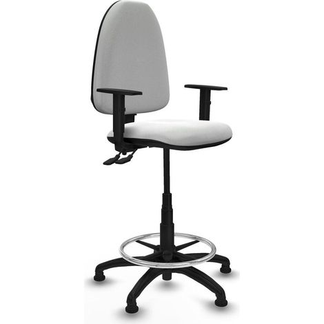 Piqueras y Crespo Silla de Oficina Blanca con Reposabrazos (1/3)