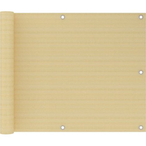 Écran de balcon brise pare vue protection confidentialité 75 x 300 cm PEHD beige