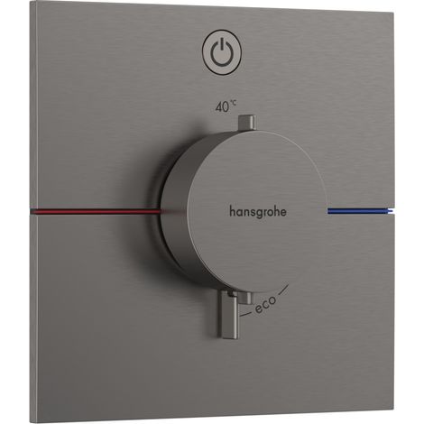 Hansgrohe ShowerSelect Comfort - Unterputz-Thermostatarmatur, Chrom schwarz gebürstet 15571340 (1/5)