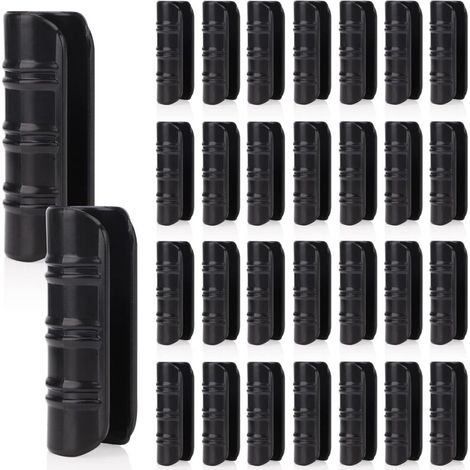 [JAMAIS UTILISÉ]30 PCS Jardin Bâtiments Tube Clip, Clips en Plastique pour Serre Film Clip Tube Serrage Connecteur Kit, pour Serre Bannière Cadre Abris Noir 25mm