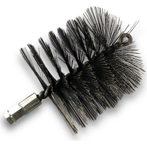 Brosse à tube PRO ACIER Ø 140 mm Raccord M12175 femelle Ame en acier torsadé Nettoyage brossage tube et canalisation Kibros 41SCA140