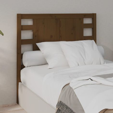 Cabecero madera maciza de pino marrón miel 81x4x100 cm (1/5)