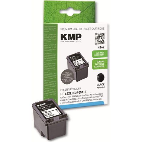 KMP Tintenpatrone kompatibel für HP 62XL (C2P05AE), schwarz