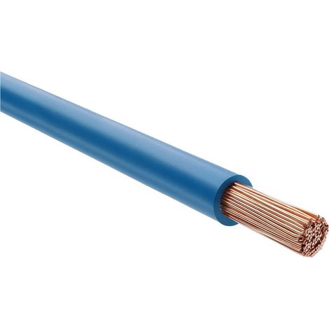 HELU KABEL H07Z-K 90°C 1X16mm² BU (blau) Einzelader halogenfrei blau AD 8,4mm Nennspannung Uo/U 450V/750V - 1 Meter