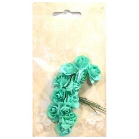 Rose di carta, 12 pezzi, colore menta