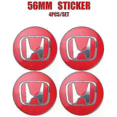 Stück Radnabenkappen (56/58/60/69 mm), kompatibles Zubehör für Honda Civic, Jazz, Adventure 150, Inspire, XR-V, CR-V, UR-V, Fit, Type R (56 mm) für RD