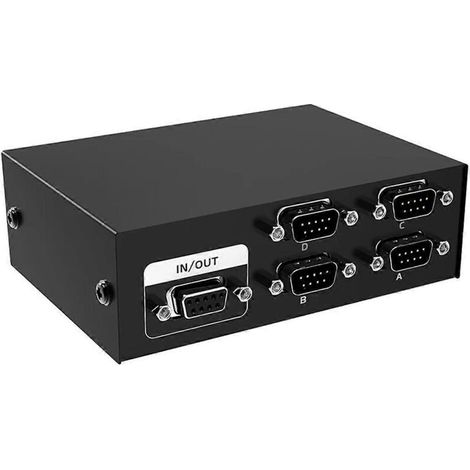 Commutateur RS232 4 entrées 1 sortie, commutateur série RS232 DB9 4x1 pour PC (1/5)