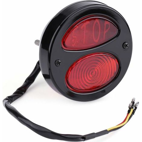 12V Feu stop arrière LED Rond Reflecteur Feux Stop marqueur Lumière pour Camion Remorque RV ATV Moto (1/5)