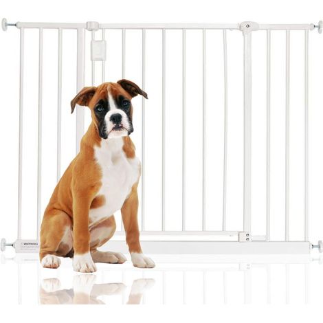 Bettacare Extra Wide Hallway Dog Gate, 97cm - 103cm, White, Pressure Fit Pet Gate, Puppy Safety Barrier