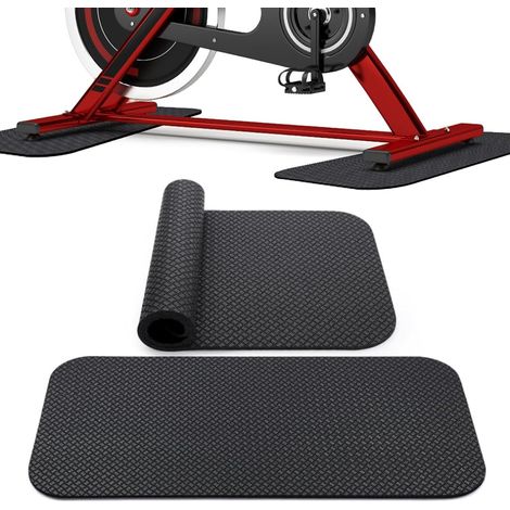 Lot de 2 Tapis de Protection de Sol Anti-Bruit et Anti-Vibrations, Double Face pour Tapis de Course, Vélo d’Appartement, Vélo Elliptique et Home Trainer, 30 x 63,5 cm (1/5)