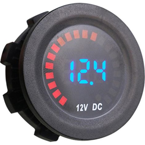 Voltmètre numérique à LED pour voiture et moto, indicateur de tension 12 V