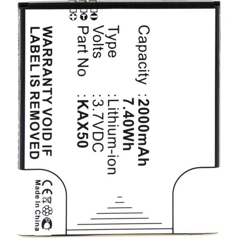 NX - Batterie téléphone, smartphone, GSM pour Kazam 3.7V 2000mAh - KAX50KAX50-XJFAL0093 (1/3)