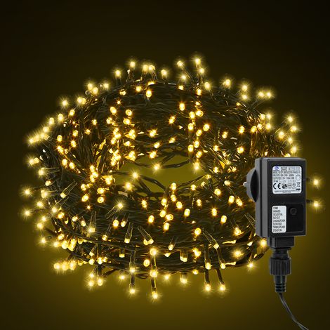 Randaco 30M 300LED 8-modo IP44 de luz de Navidad festón al aire libre jardín interior decoración para Navidad cumpleaños boda sala de estar blanco cálido (1/5)
