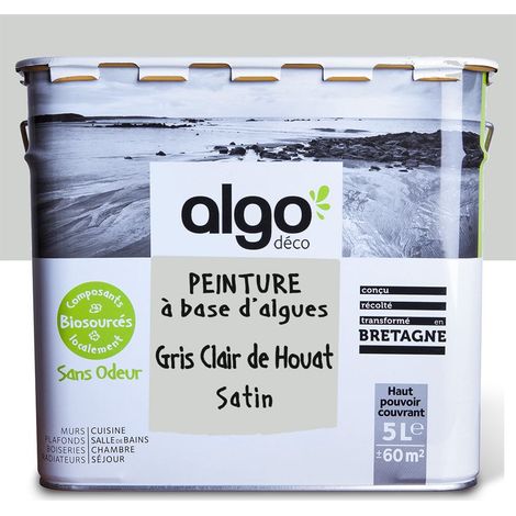 Peinture écologique Algo - Satin - Gris Clair de Houat - 5L (1/5)