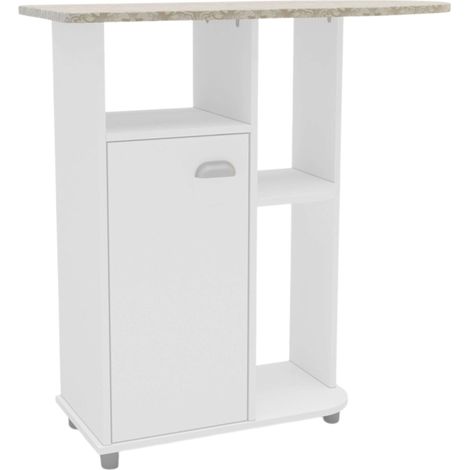 Mueble Auxiliar De Planchado Color Blanco 91x91 cm
