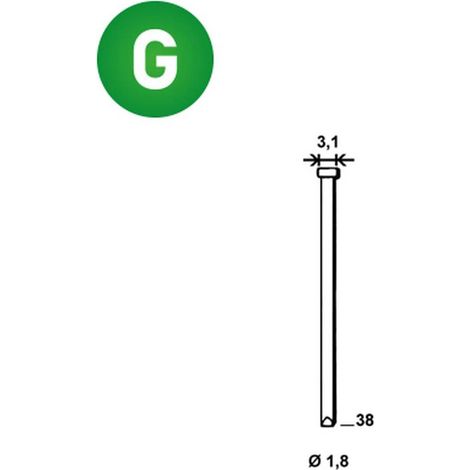 10 000 Finettes Brads en Bande 34° Galvanisées - 1.8/3.1x38 mm - D-Work (1/4)