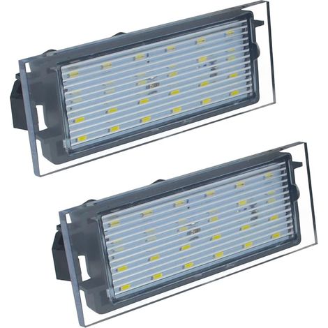 2 Pièces Eclairage de plaque d'immatriculation Lampes arrière étanches pour Twingo Clio 3 Me-gane 2 Laguna Kangoo Master Trafic